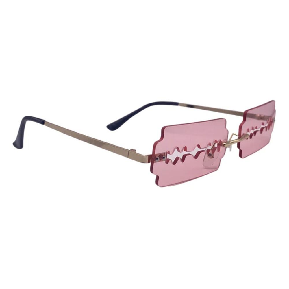 6171 | Pink Razor Novelty Sunglasses - Picture 2 of 5